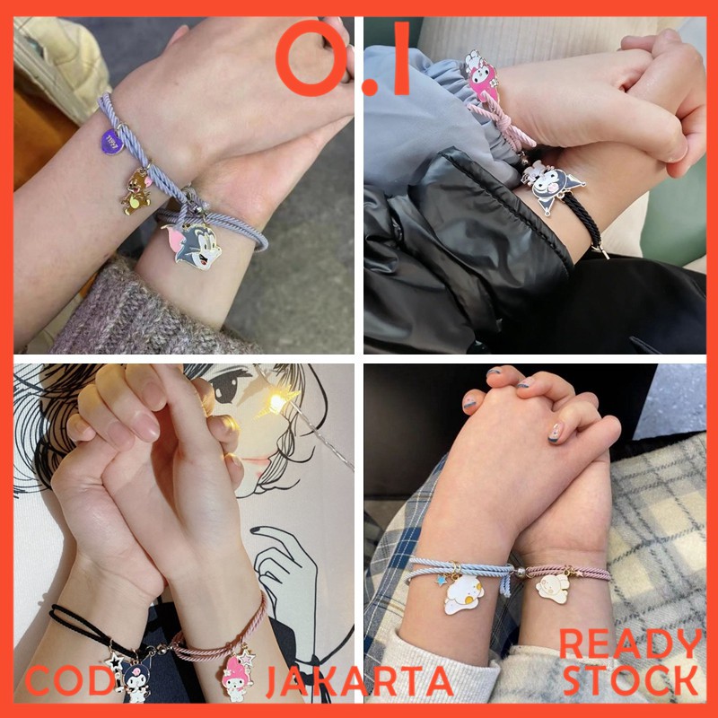 1 Pasang Gelang Couple Magnet Gelang Pasangan Gelang Pacar Gelang Kekasih Pria Wanita