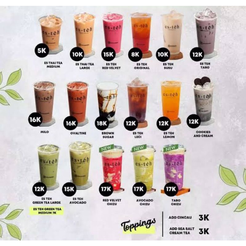 Contoh Desain Menu Minuman Imagesee Riset 8949