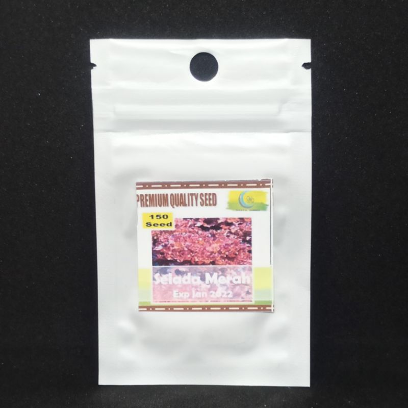 Benih Biji Sayur Kangkung Bayam Selada Sawi Kemangi Seledri Daun Bawang Kubis Kembang Kol Brokoli Wortel Cabe Cabai Tomat Paprika Terong Kacang Panjang Buncis Timun Labu Pare Oyong Gambas-Selada merah 150biji
