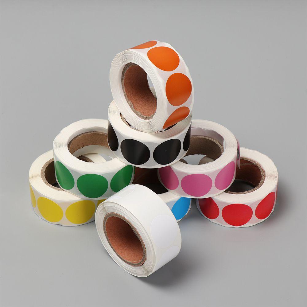 Populer 500Pcs/Roll Dot Label Stiker Perlengkapan Pesta Ulang Tahun Hadiah Kemasan Label Warna Dekorasi Rumah Sticker
