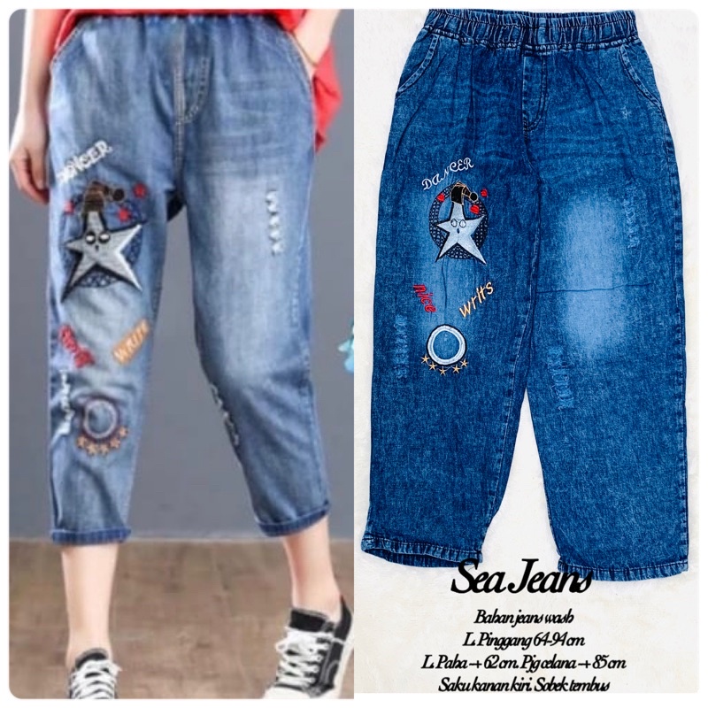 1 KG 3 PCS | DELONIX KULOT JEANS / CELANA KULOT JEANS WANITA / BAWAHAN CEWEK / JIN JINS SNOW-SEA JEANS