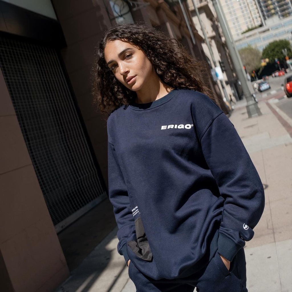 ATASAN CREWNECK POKET COMBI ERIGO SIMPLE/TERBARU/TERLARIS PREMIUM /DISTRO PRIA&amp;WANITA [COD]