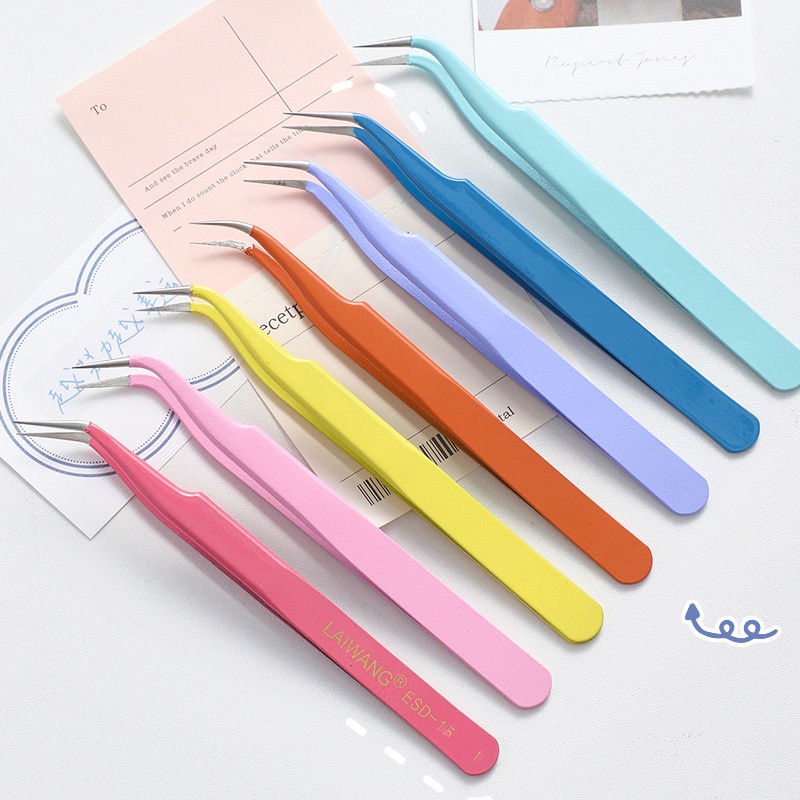 

CANDY COLOR MACARON SERIES HAND TWEEZER - PINSET METAL STAINLESS STEEL