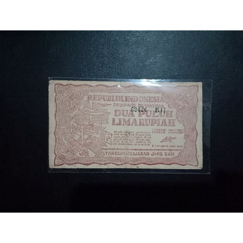 Nocan Nomor Cantik 25 Rupiah Orida Bukittinggi 1948 Radar