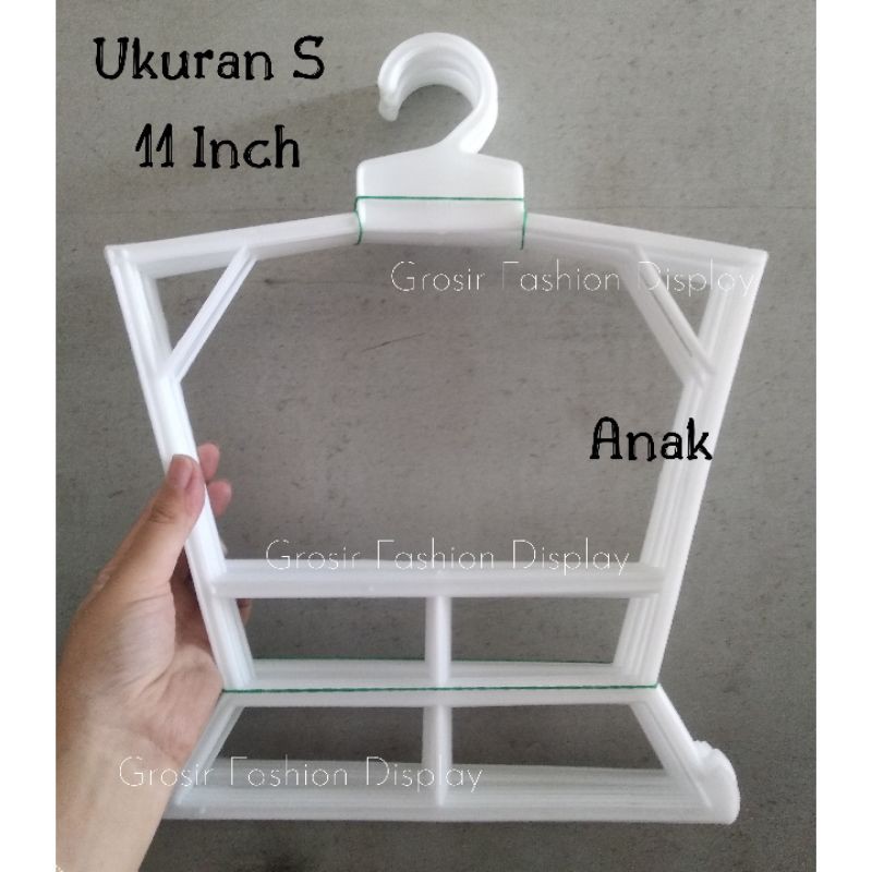 Hanger Layang Setelan Anak Ukuran S / 11 Inch Bahan Ori / Hanger Plastik Anak-BH