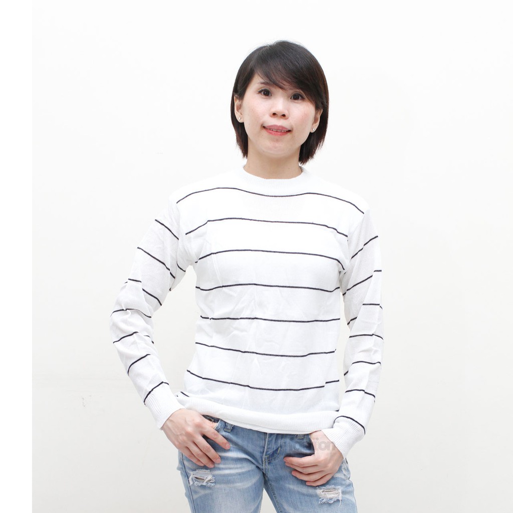 Sweater Rajut Wanita BERSHKA Stripe | Baju Rajut BERSHKA WANITA