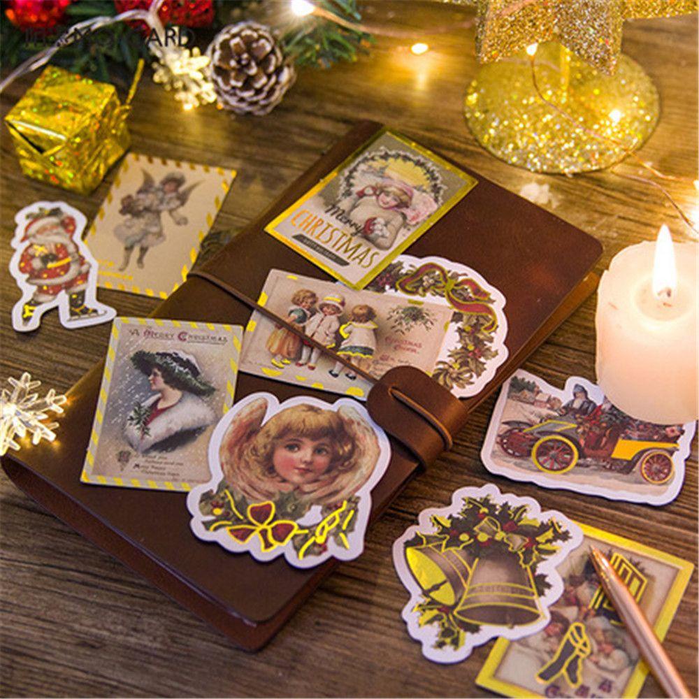 Solighter 24Pcs Merry Christmas Stiker Berkah Sticker Diary Album Dekorasi Scrapbooking Label