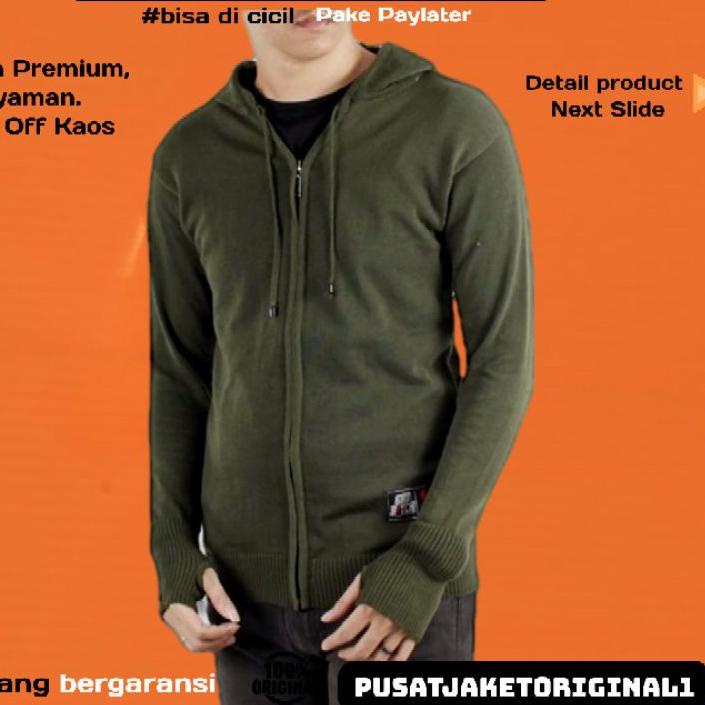 Z8O Pusatjaketoriginal1 |Sweater Rajut Ariel Noah Aril Greenlight Abu Tua -Baju Hangat Jaket Rajut Z
