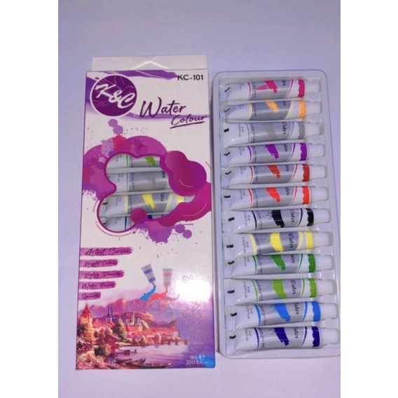 

CAT AIR 12 WARNA MEREK K&C KC-101 / CAT WATER COLOR 12 WARNA MEREK K&C KC-101
