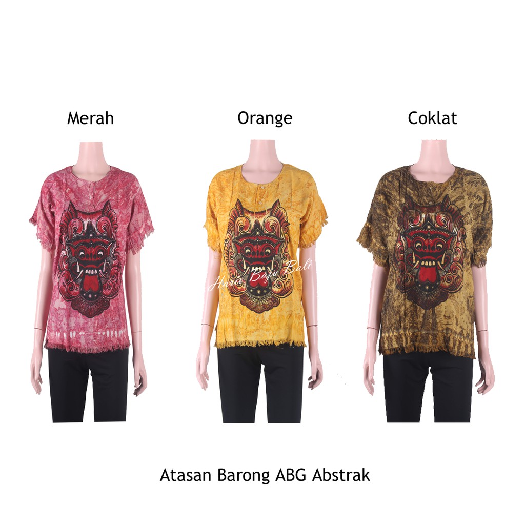 Kaos Bali Oblong Grosir Baju Santai Pria Wanita Atasan Barong Bali