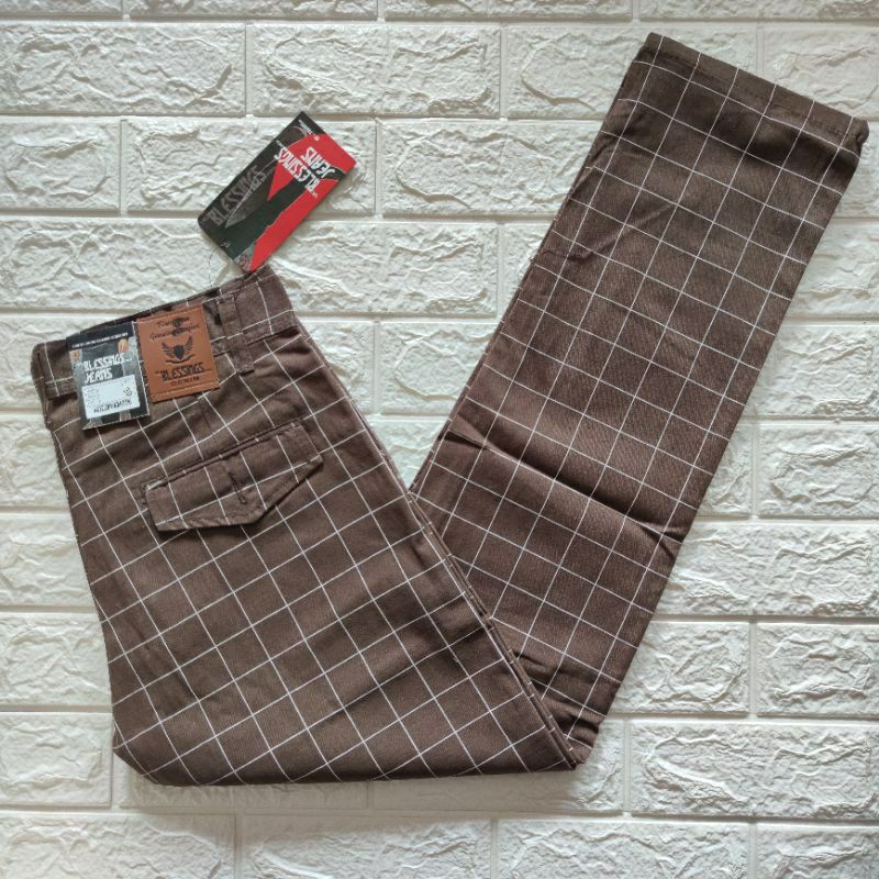 Celana Chino Tartan Pria Tartan Pants Celana Tartan Pria Celana Panjang Pria