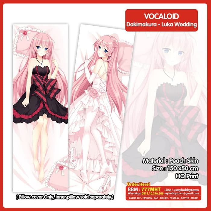 Sarung Bantal Anime Dakimakura Vocaloid : Megurine Luka Wedding
