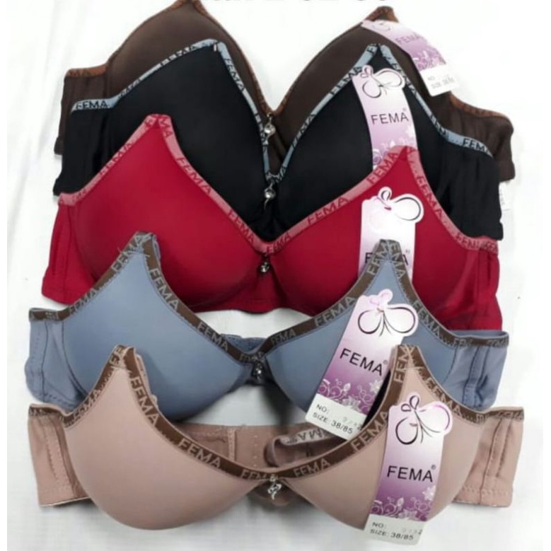 Ecer Bra Wanita 9232 Fema, Pengait 2 Tanpa Kawat , Bra Wanita Import Termurah