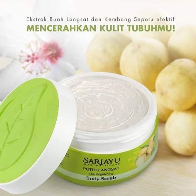 Sariayu Bright Skin Putih Langsat Body Scrub 175gr(Kemasan Baru)