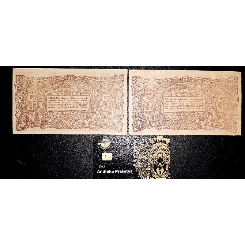 ORIDA 5 Rupiah Bukittinggi 2 lembar