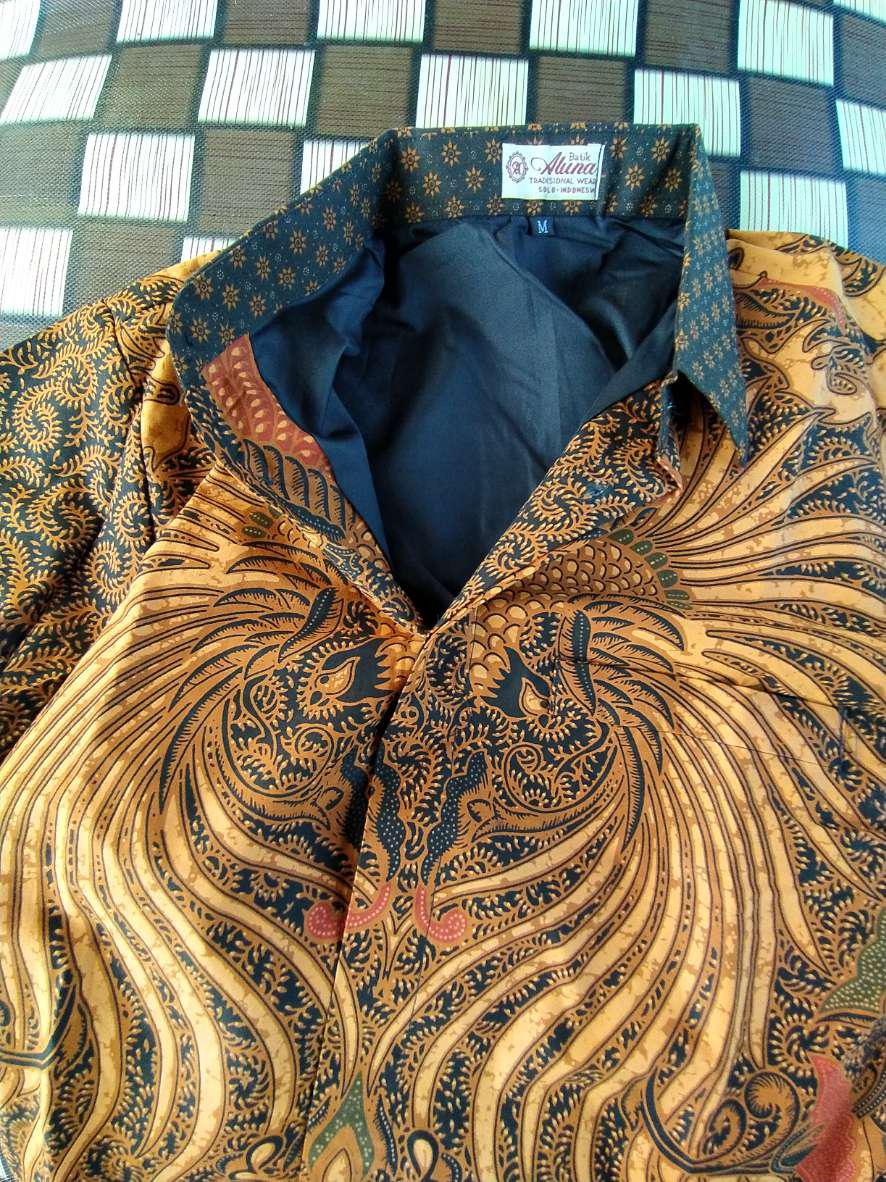 Batik Pria Slim Fit Lengan Panjang Premium Modern Kemeja Batik Pria Slimfit Solo Batik Cowok Gba 094
