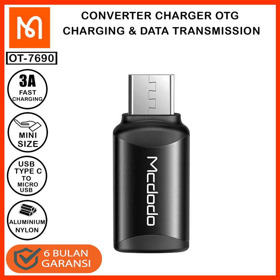 MCDODO OT-7690 Converter Otg Type C To Micro Usb Fast Charging 3A Otg Micro To Type C Adapter Micro Type C