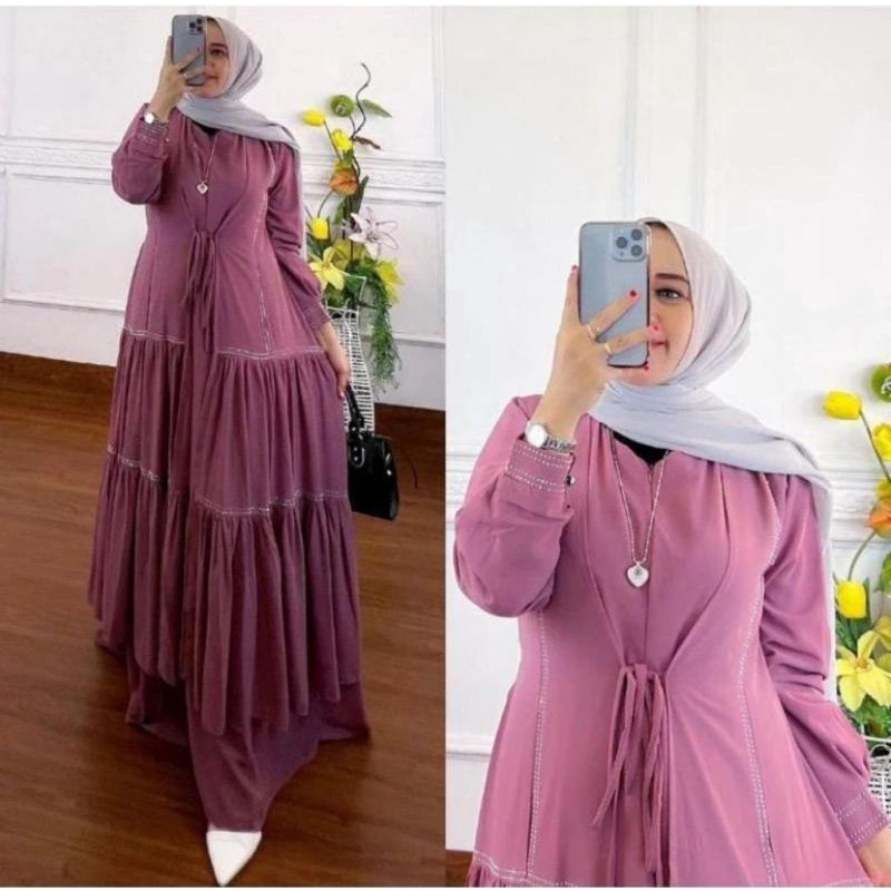 DRESS MUSLIM, baju wanita, baju gamis, dress, gamis, Baju gamis, fashion wanita, Diana Dress