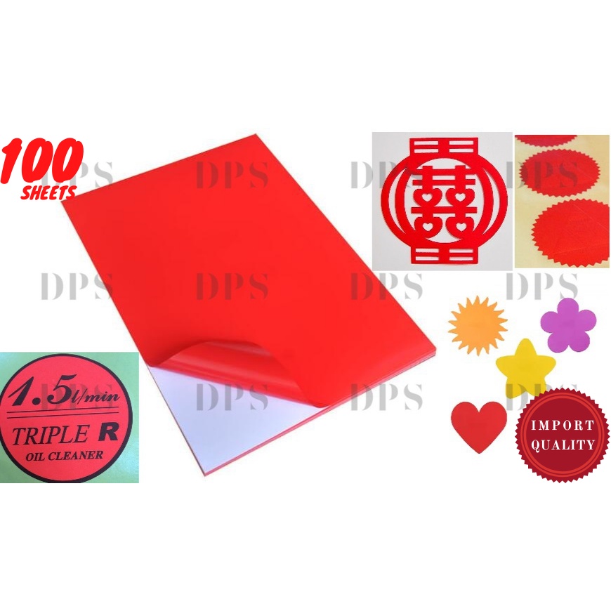 

Kertas Stiker Removable Merah PLANO 107cm x 70cm 100 Lembar Stabilo