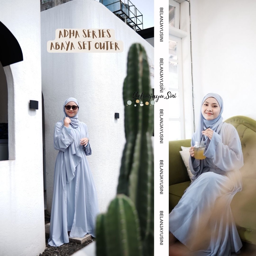 PO- ADHA SERIES ABAYA SET OUTER (FREE PASHMINA)