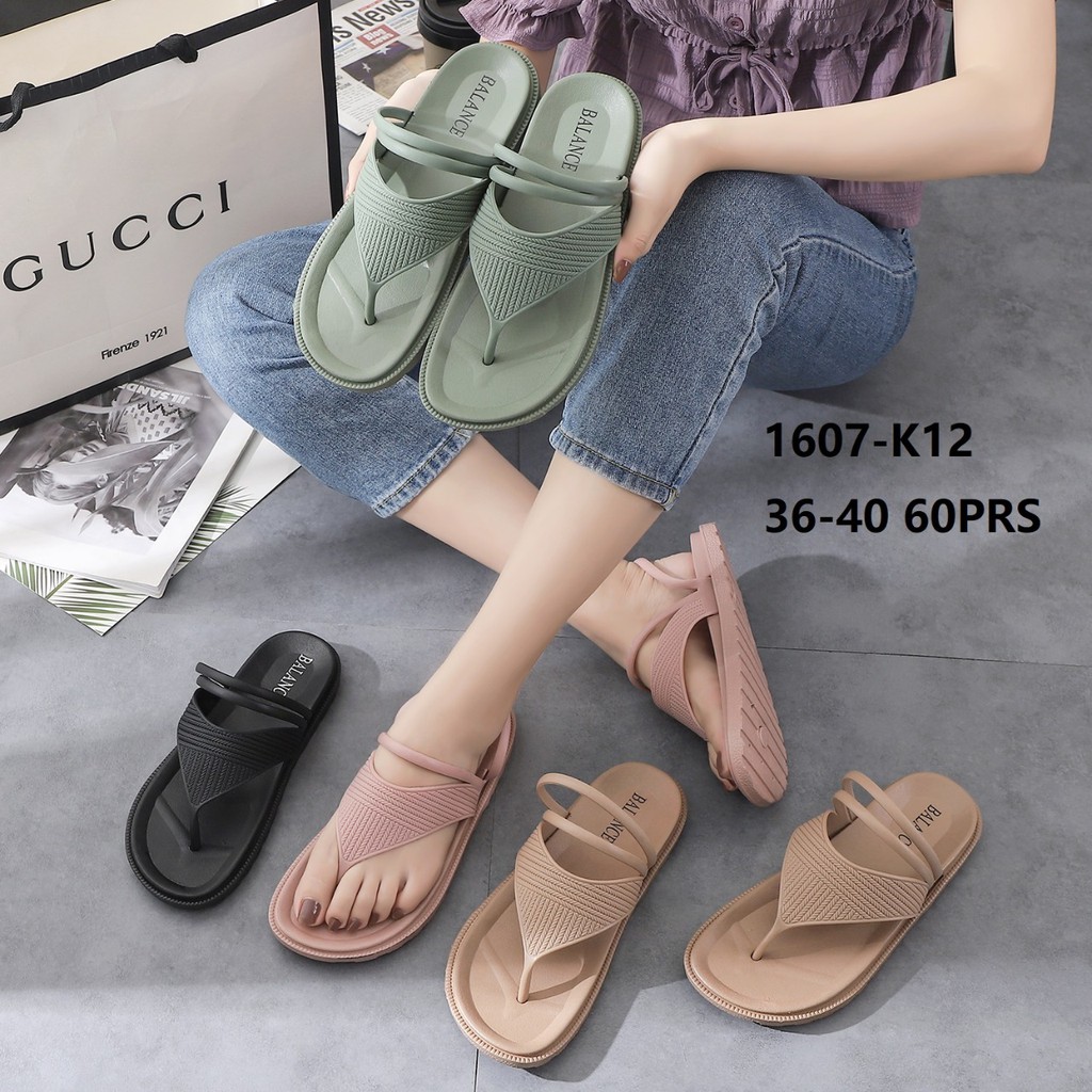 Sandal Wanita Balance 1607 K12 Original Sendal Jepit Tali Lebar Jelly Impor Very Nice Lentur Ringan