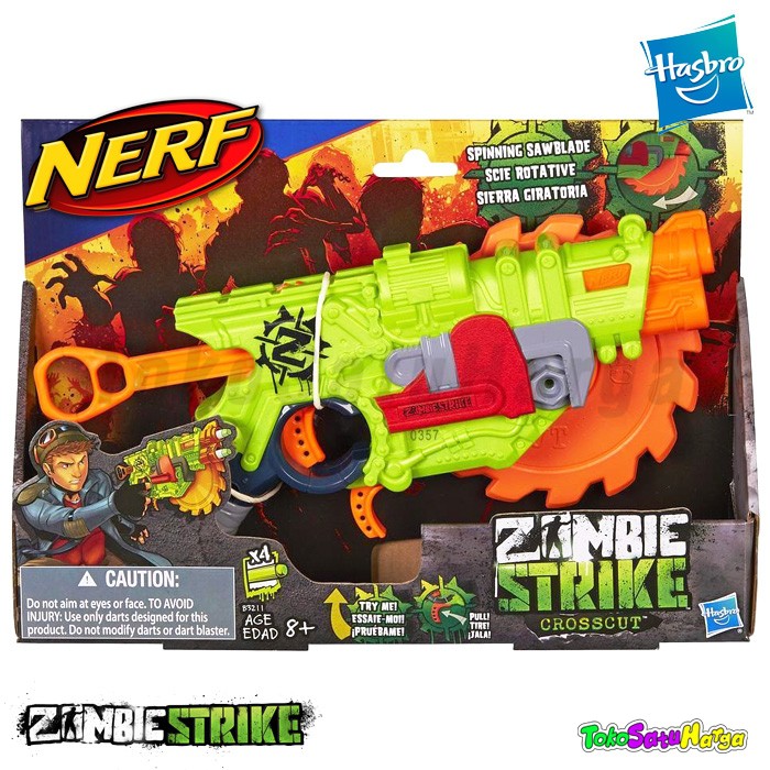 Nerf Zombie Strike Crosscut Blaster Pistol Original Hasbro