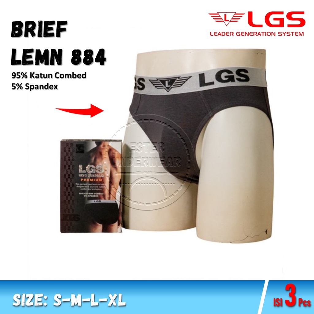 Celana Dalam LGS 884 ISI 3PCS|BRIEF LGS PREMIUM