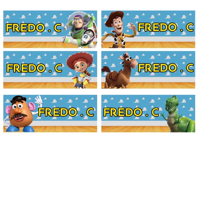

Stiker Nama Toy Story