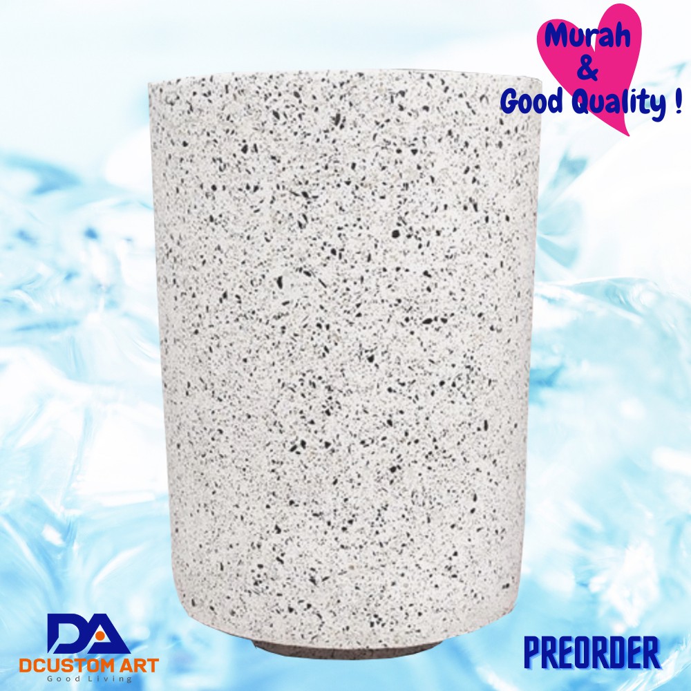 Pot Teraso Tabung Granit Tinggi