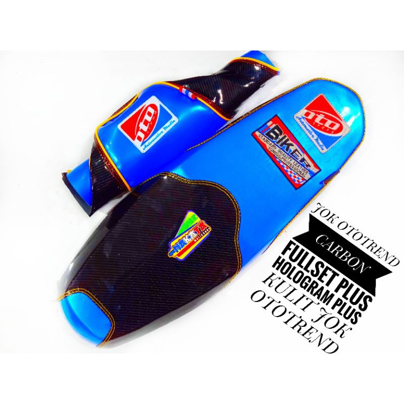 jok gloosy biker biru carbon fullset jok custom hologram beat fi beat jok glossy carbon ototrend