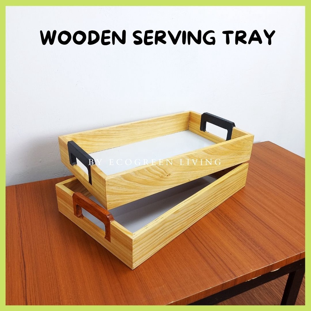 NAMPAN KAYU / BAKI / WOODEN SERVING TRAY 35 X 21 X 6 CM NEW PRODUCT