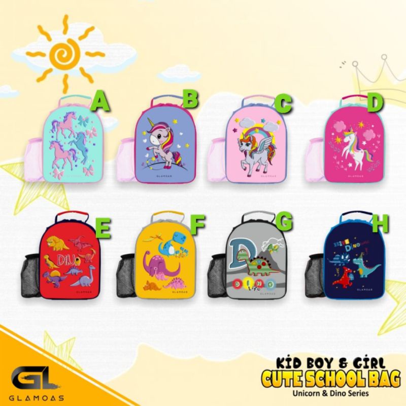 TAS SEKOLAH ANAK UNICRON & DINO SERIES BY GLAMOAS