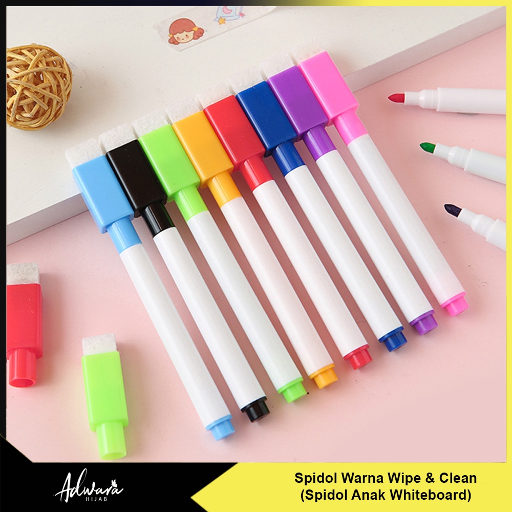 Spidol Warna Whiteboard Anak / Spidol Papan Tulis Wipe Clean