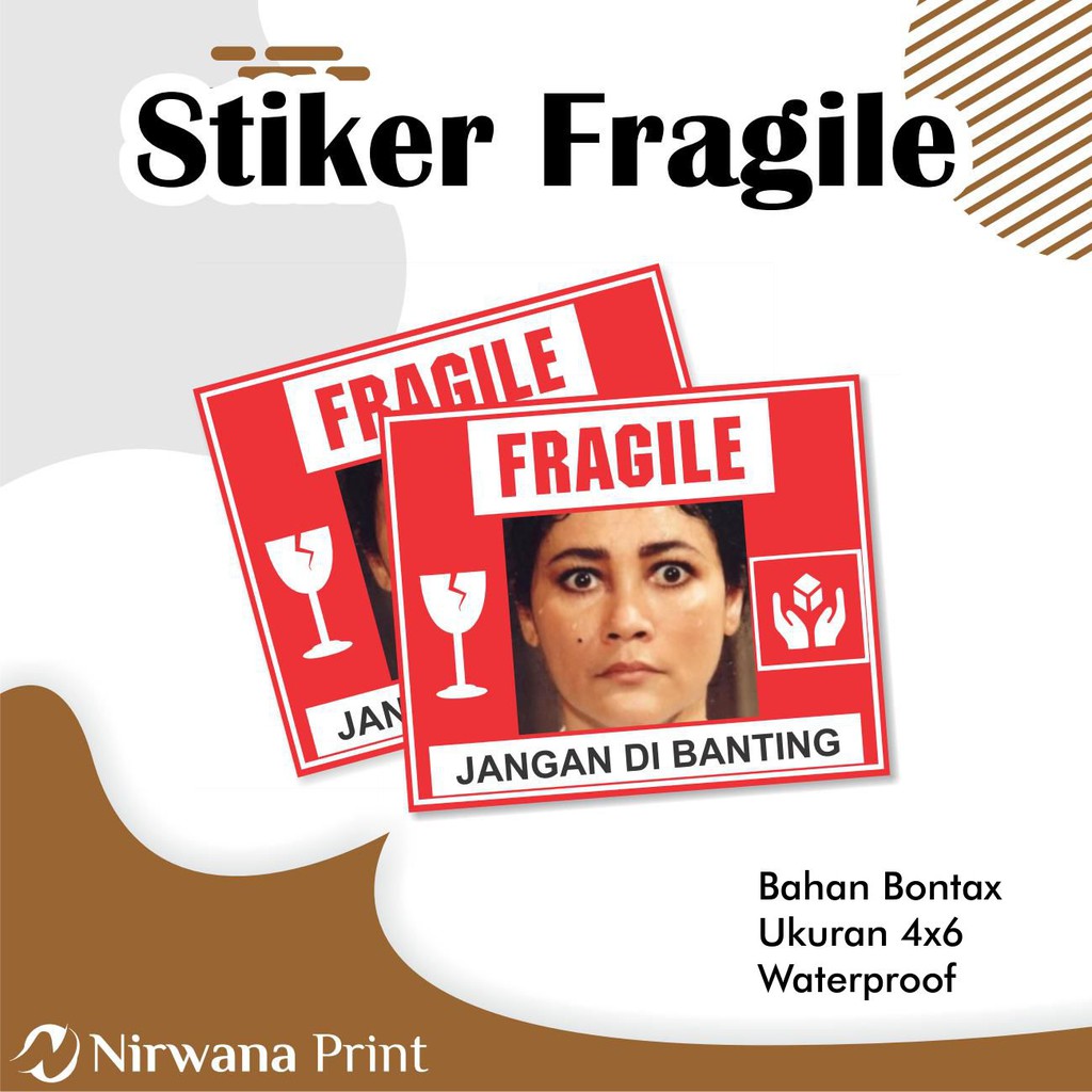 STIKER FRAGIL UNIK LUCU MURAH JANGAN DIBANTING