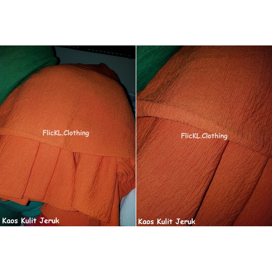 Bahan Kain Kaos Baju Kulit Jeruk Muslim