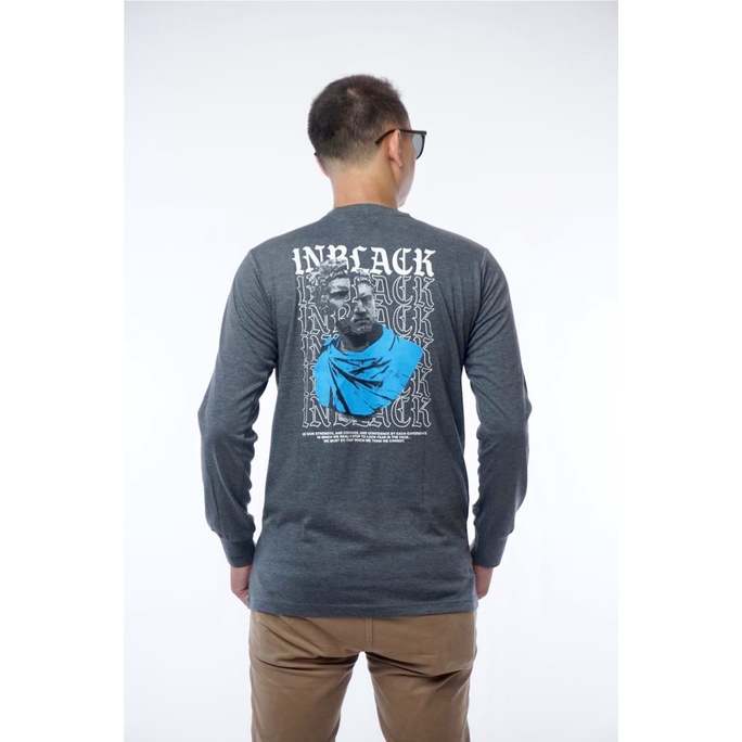 Inblack Glory T-Shirt Kaos Distro  Lengan Panjang THXNSMN Terbaru Termurah