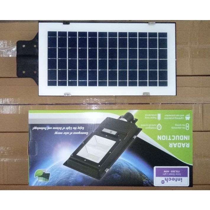 Lampu Jalan LED Street Light 303 40W SOLAR - INTECH ITSL303 - Tenaga surya