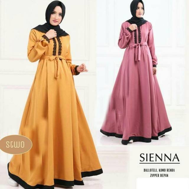 [Ada Saku] Gamis Baloteli Renda / Baju Wanita Dewasa / Dress Busui Resleting Depan