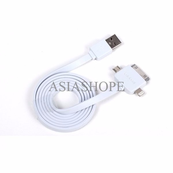 USAMS 3-in-1 Cable Universal Micro USB - Putih