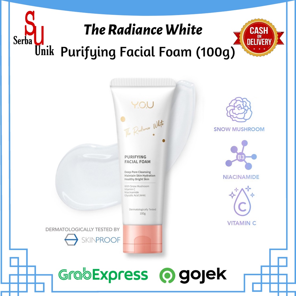 Kosmetik You The Radiance White Purifying Facial Foam / Pembersih Wajah 100gr