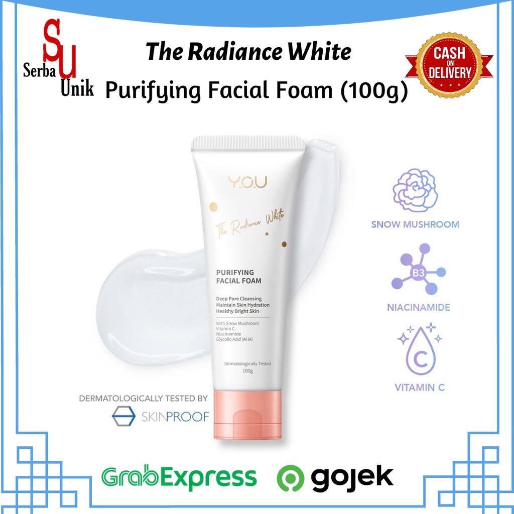 Kosmetik You The Radiance White Purifying Facial Foam / Pembersih Wajah 100gr