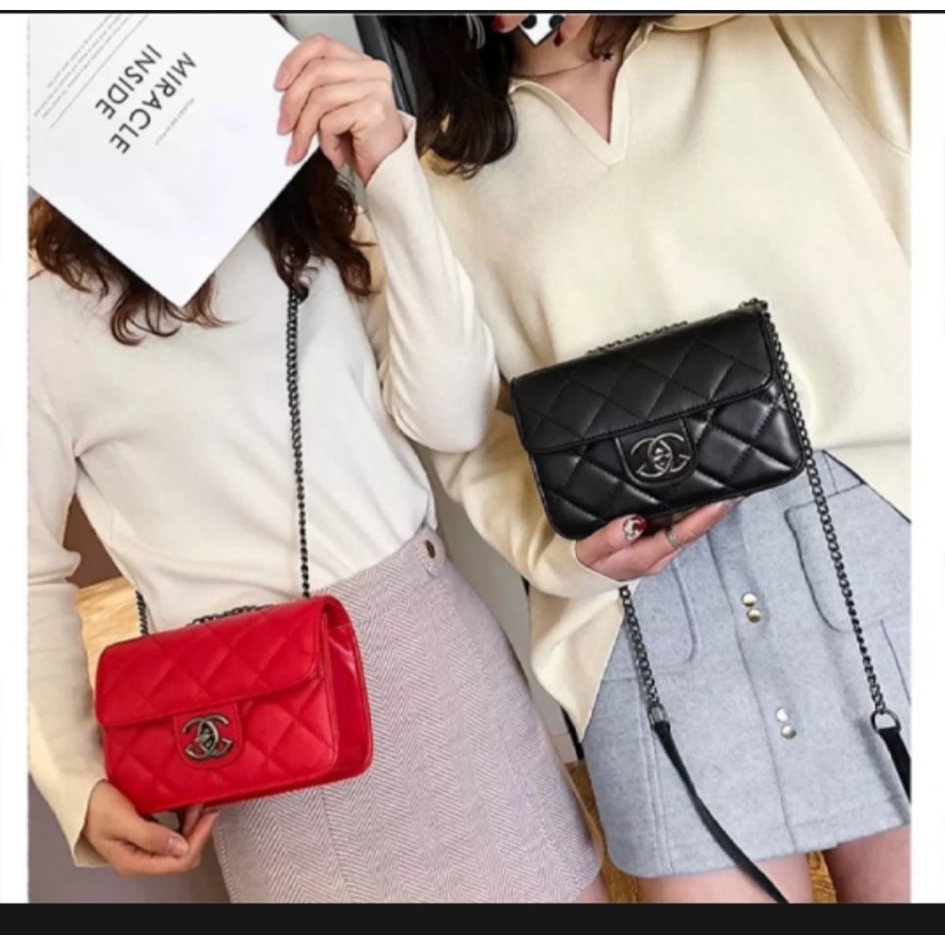 Terbaru!! Tas Wanita chenel - Dewasa Amazing Style Mini 18x12cm 2021 Bayar Ditempat Ilham Jaya-2