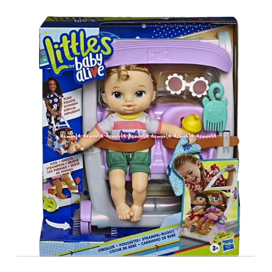 Littles Baby Alive Stroller Push and Kick Little Lucy Boneka Baby