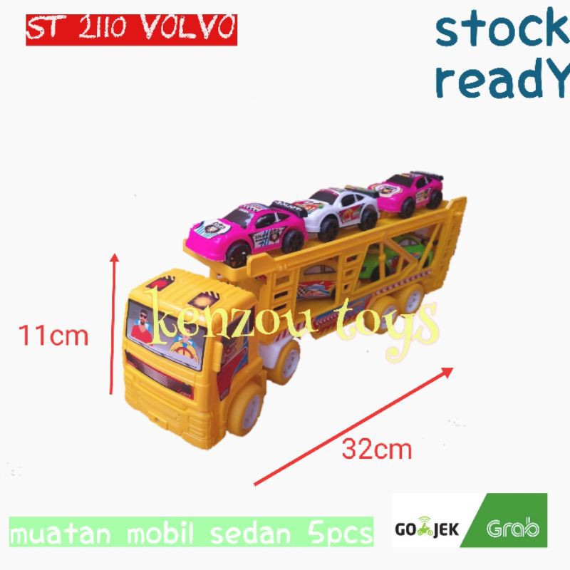 mainan mobil pengangkut mobil