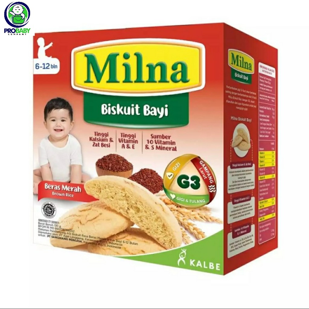 Milna Baby Biskuit Beras Merah