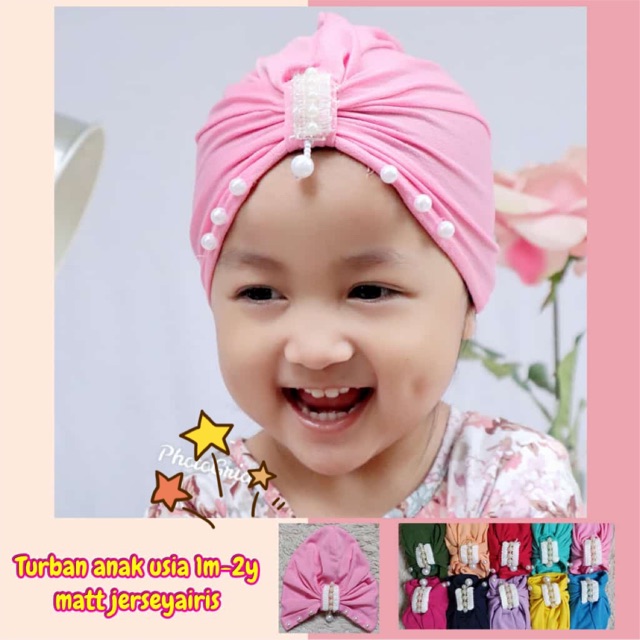 [KODE-F] Turban anak / ciput bayi / topi turban