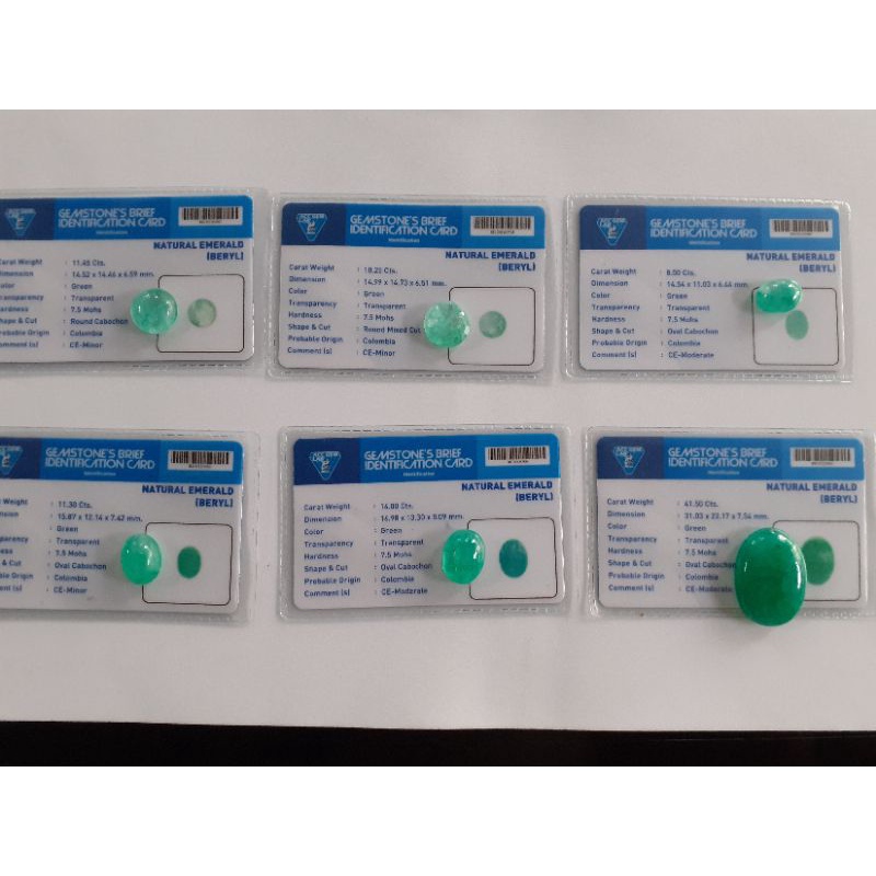 natural [EMERALD BERYL COLOMBIA SERTIFIKAT] zamrud colombia hijau seger untuk emban ring cincin pera