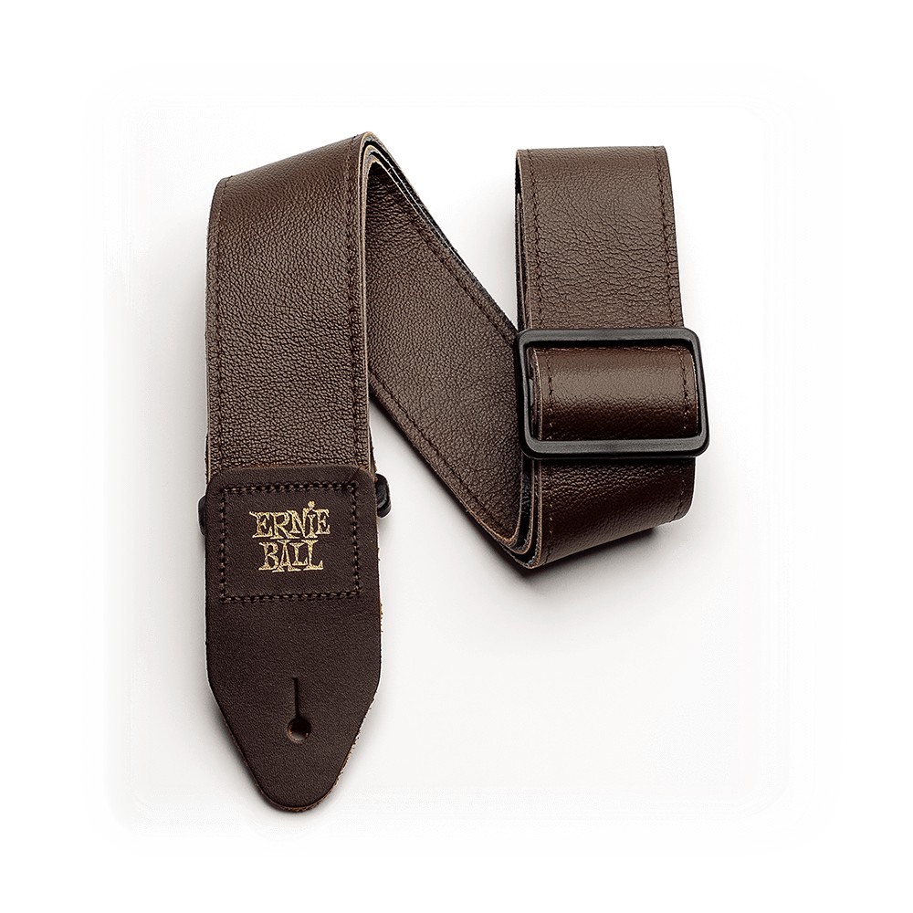 Ernie Ball 2 TriGlide Italian Leather Strap  Brown P04135