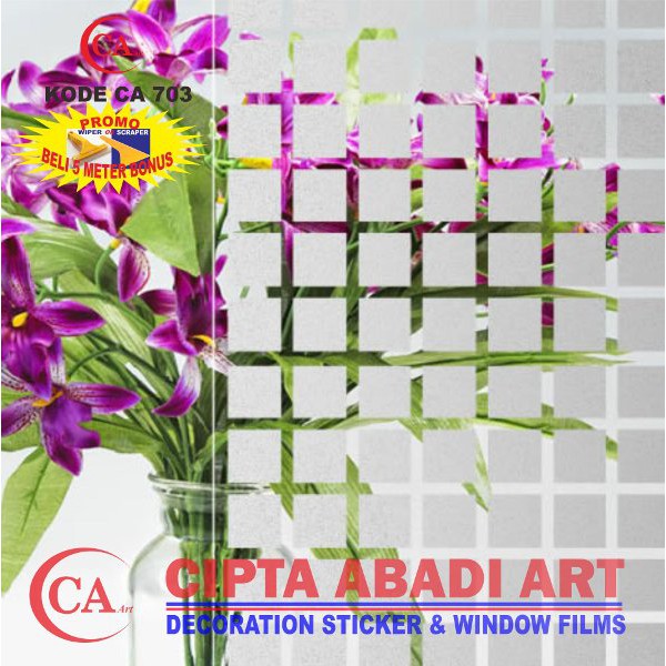 STIKER KACA MOTIF KOTAK ( WINDOW FILM )