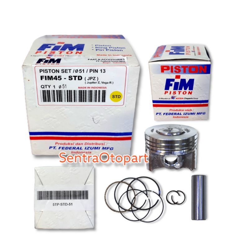 Piston seher kit jupiter z vega r new oversize 0 std fim